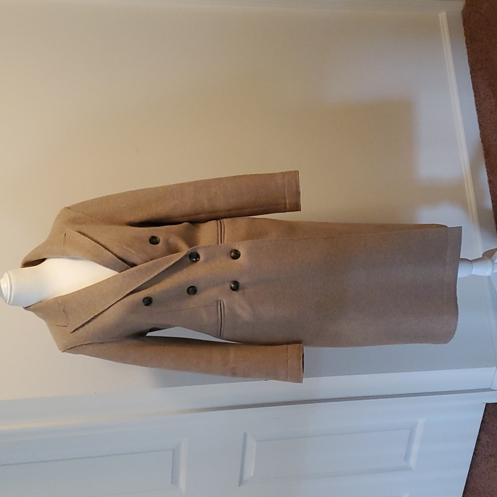 Banana Republic Unlined Italian Melton Car Coat EUC
